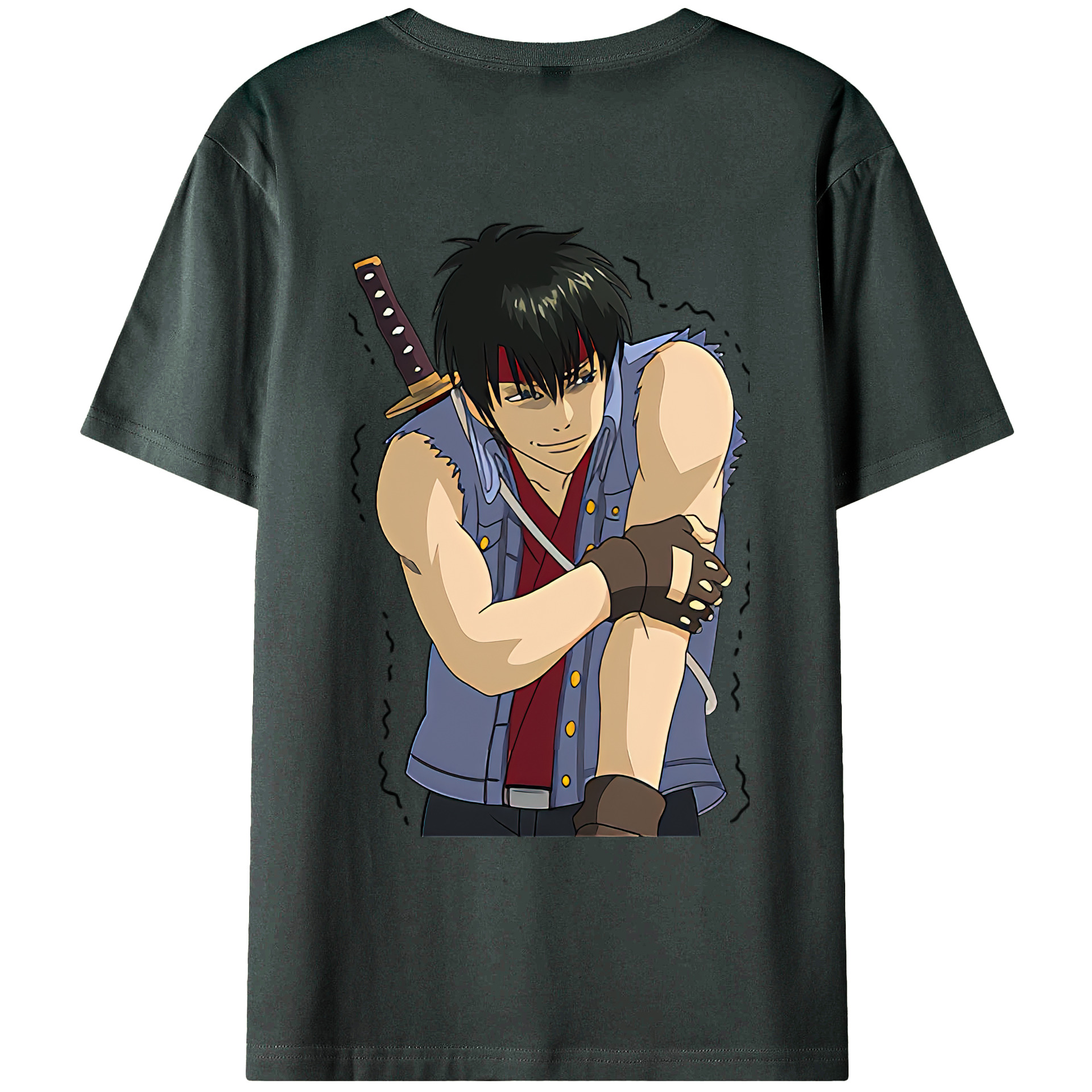 （画像用） ぎんたま 坂田銀時（さかたぎんとき） 神楽 志村新八（しむら しんぱち） GINTAMA Sakata Gintoki Kagura Shimura Shinpachi 綿100％ メンズ半袖Tシャツ（バックプリント） 通気性